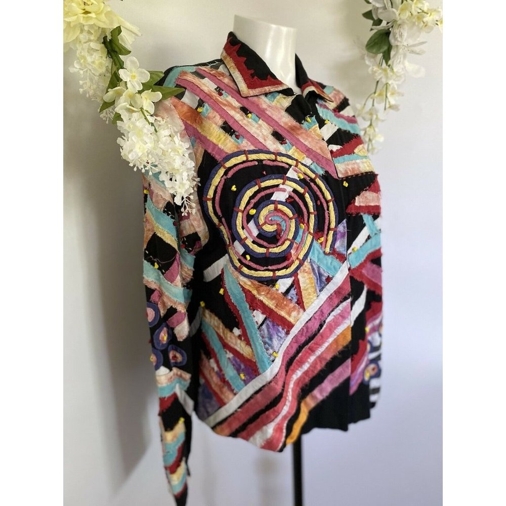 Vintage Sandy Starkman Art to Wear Jacket Womens M - Picture 1 of 12